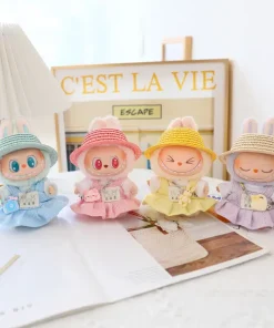 Labubu Clothes Accessories Outfit Cute Candy Suspenders Doll Dress For 15cm Labubu Doll Clothes