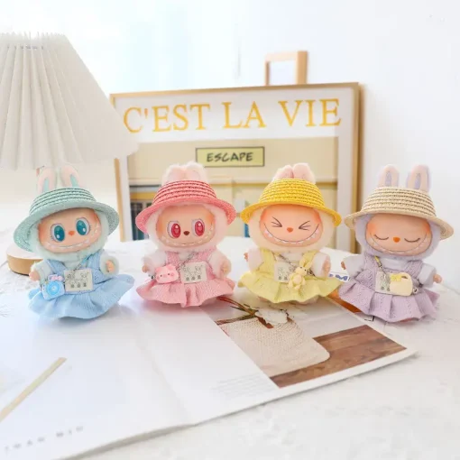 Labubu Clothes Accessories Outfit Cute Candy Suspenders Doll Dress For 15cm Labubu Doll Clothes