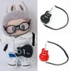 For Korea Kpop Exo Labubu Idol Goggles collar guitar set Clothing Gift 17cm Mini Plush Doll'S Accessories