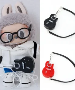 For Korea Kpop Exo Labubu Idol Goggles collar guitar set Clothing Gift 17cm Mini Plush Doll'S Accessories