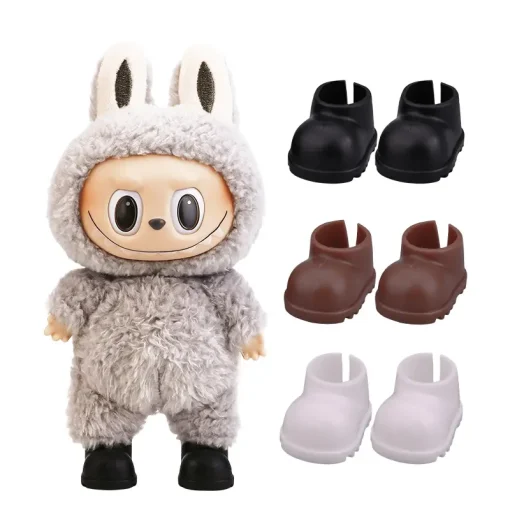 (Only shoes)For 15-17cm Labubu Cotton Dolls(10-15cm) Shoes Outfit Accessories Plush Doll Clothes Outfit Shoes