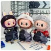 Only Clothes First And Second Generation Keychain Labubu Doll Clothes Blue Hoodie Set Cute Fashionable And Trendy Change Set 2