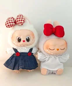 Labubu Clothes Doll Outfit Accessories For 15/17cm Labubu V2 Plush Doll's Clothing Jeans Dress Thirts Set for Gift Labubu Ropa