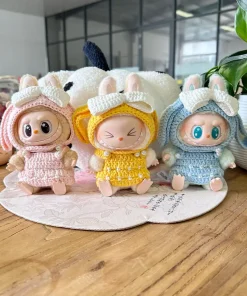 17cm Labubu I II Cute Handmade Rabbit Suit Plush Doll'S Clothes Idol Dolls Sitting Party Accessories For Korea Kpop Exo