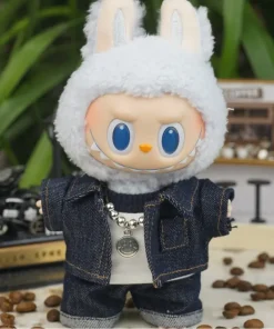 Mini 17cm Doll Outfits Designer Cowboy Labubu Doll Clothes Labubu Doll Accessories Anime Plush Toys Accessorie Labubu Clothing
