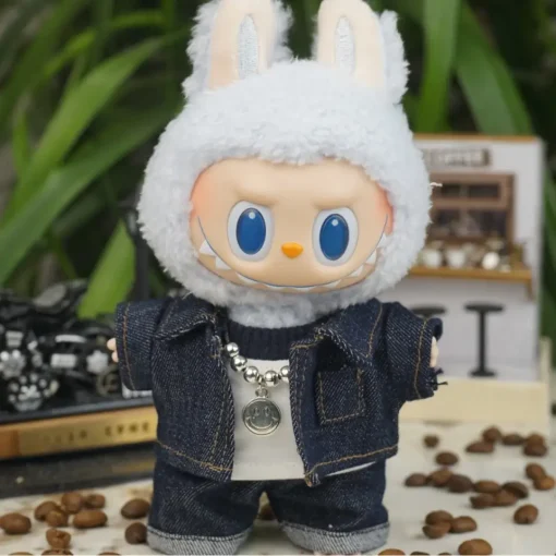 Mini 17cm Doll Outfits Designer Cowboy Labubu Doll Clothes Labubu Doll Accessories Anime Plush Toys Accessorie Labubu Clothing