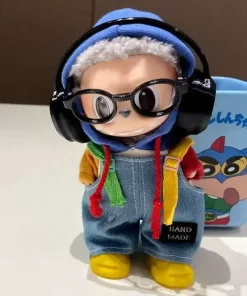 Denim overalls labubu pendant dolls Original Design 17cm Mini Doll'S designer Clothes Outfit Accessories  V1 V2 luxury