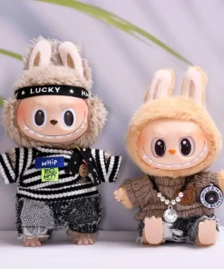 Only Clothes Labubu Doll Clothes Striped Suit Jeans Coat Vinyl Doll Clothes Cute Fashionable And Cool Change Accessories Cute