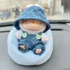 17cm Labubu Doll's Clothes Denim four leaf clover set Outfit Accessories Clothing DIY Kids Gift Sweet Princess