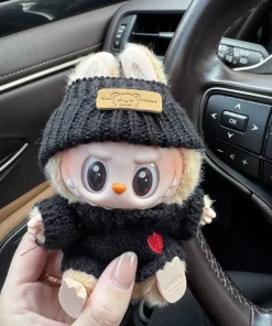 Love Sweater Set&Casual Suit For 15/17cm Ropa Labubu Plush Doll Clothes Dolls Cute Accessories White/Black Mini Clothes