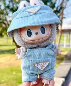 Cute Labubu Corduroy Mini Doll Clothing Set Toys Cute Hats Clothes Shoes Vinyl Doll Accessories Training Sitting Party Games Toy