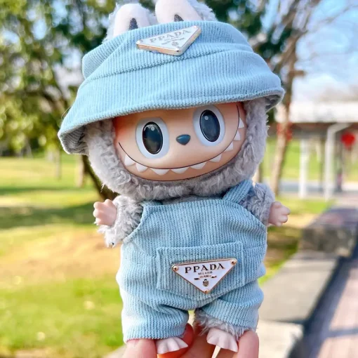 Cute Labubu Corduroy Mini Doll Clothing Set Toys Cute Hats Clothes Shoes Vinyl Doll Accessories Training Sitting Party Games Toy