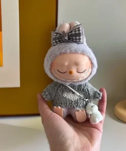 17cm labubu clothes outfit Plush doll clothes Macaron Cute Clothing DIY Kid Gift  Dog Clothes Hair accessories v1 v2 clothes