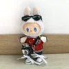 Denim overalls labubu pendant dolls Original Design 17cm Mini Doll’S designer Clothes Outfit Accessories  V1 V2 luxury 2