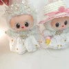 Mini Doll’S Clothes Outfit Accessories For 15-17cm Ropa Labubu and 10cm cotton doll Green dress hat shose Clothing 3