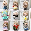 Pop doll clothes hoodie floral dress sweater jeans hat for 17cm labubu doll outfit clothes accessories, girl’s toys clothing gif 2