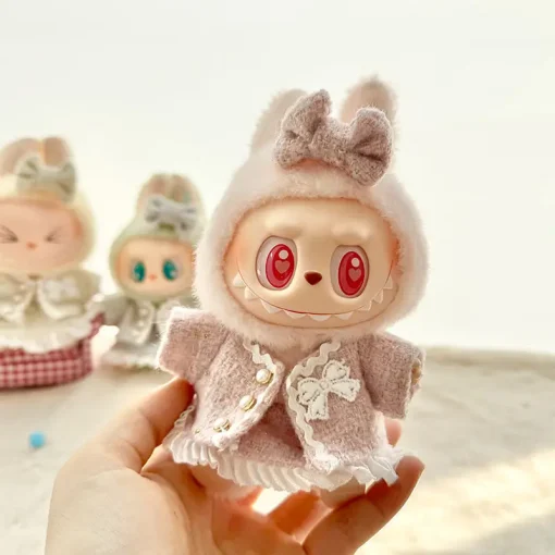 Labubu Doll Clothes Outfit Accessories Classic Dress Set for V2 Mini Cute Dolls Clothing Girl Kid Gift