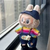 17cm Labubu Retro Style Outfit Small Painter Hat and Clothing Artistic Labubu Doll Clothes Set 3