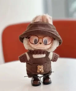 new17cm labubu clothes outfit Plush doll clothes Macaron Cute Clothing DIY Kid Gift Clothes Hair accessories v1 v2 clothes b
