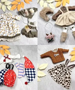 30CM BJD Doll Clothes Girl Dress Up Makeup Cute Children Dollhouse Accessories Humanoid Doll Girl Gifts Birthday Gifts DIY Toys