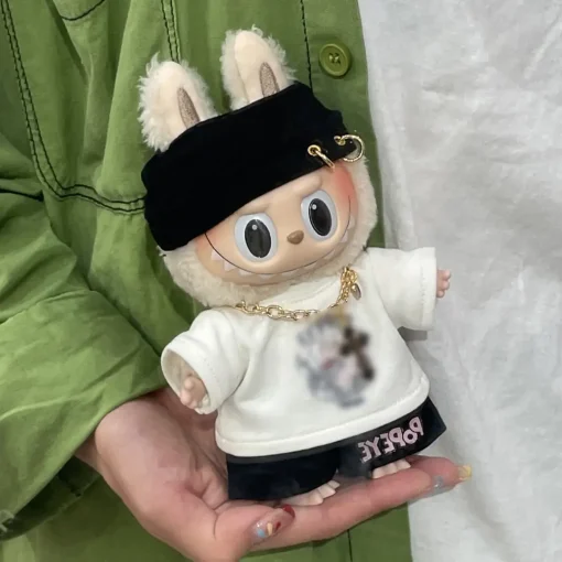 Doll Clothes Labubu Sweater Set DIY Dolls Accessories Fun Cute Dolls 2-Piece Set Clothing Wearing Headwear For Dress Up Doll's