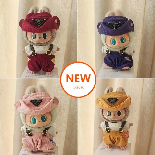 Labubu Mini Doll Clothing Set Toys Cute Hats Clothes Shoes Vinyl Doll Accessories Training Sitting Party Games Toys