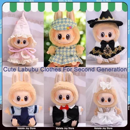Only Clothes Labubu Clothes Dress For Second-Generation Sitting Party Cute Baby Clothes Colorful Soft Comfortable Summer Fashion