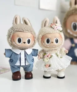17cm Mini Plush Doll'S Clothes Outfit Accessories For Korea Kpop Exo Labubu Idol Dolls Wedding dress suit Clothing Gift