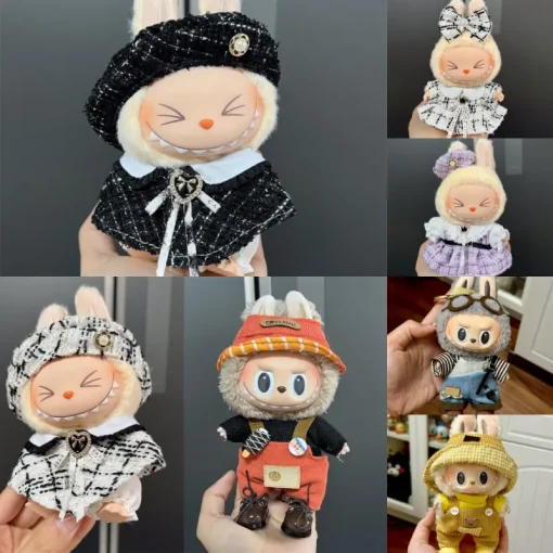Mini Doll'S Clothes Outfit Accessories for Korea Kpop Exo 17cm Labubu V1 V2 High-end Clothing Gift