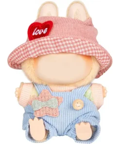17cm Doll Clothes  Kawaii Chic Style Set for 17cm Dolls Cute Doll Outfit with Accessories - Colorful T-Shirt  Star Light Blue Ro