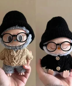 17cm Mini Plush Doll'S Clothes Outfit Accessories For Korea Kpop Exo Labubu Idol V1 V2 Clothing Gift black sweater clothes set