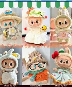 Only Clothes Labubu Cute Doll Clothes Colorful Summer Fashion Series Fashionable Soft 17cm Doll Toys Accompany Children Gift