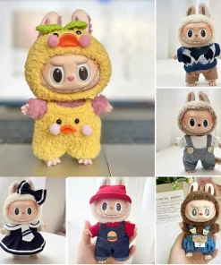 17cm Mini Plush Doll'S Clothes Outfit Accessories For Korea Kpop Exo Labubu Idol Dolls Color Match Hoodies Clothing Gift