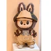 17cm Labubu Grey Hoodie Suit Casual Style Series Cute Mini Plush Idol Dolls Jumpsuit Clothing Overalls No Doll Accessories 2