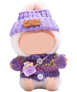 labubu  Matching Clothes for Labubu Plush Toy 17cm, Sitting and Standing Position, Plush Doll Not Included (D)