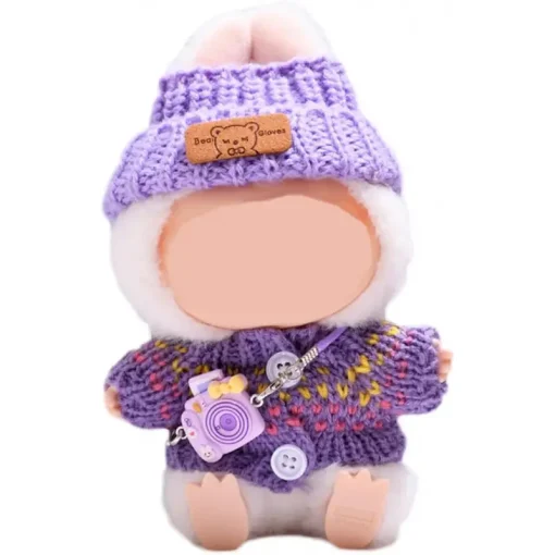 labubu  Matching Clothes for Labubu Plush Toy 17cm, Sitting and Standing Position, Plush Doll Not Included (D)