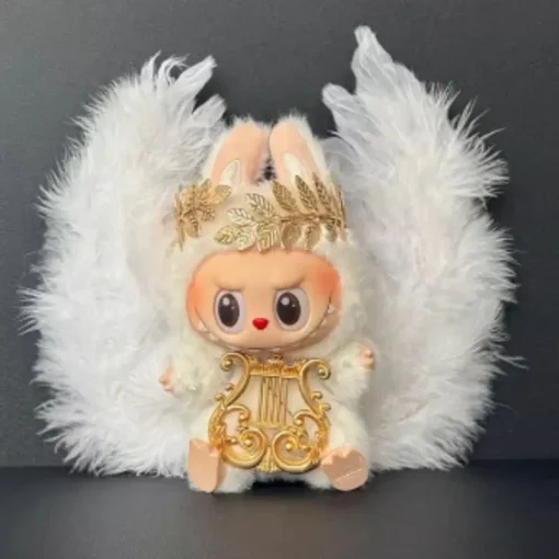 New 17cm Labubu Clothes Angel Style Costume Four Pieces Cute Plush Doll'S Clothing V1 V2 V3 Outfit Accessories Surprise Gift