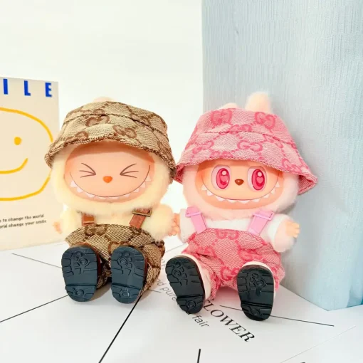 Anime Labubu Doll Clothes Fashion Overalls Labubu Idol V1 V2 Dolls Clothing Accessories 15/17cm Plush Doll Universal Gifts