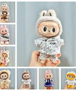 17cm Mini Plush Doll'S Clothes Outfit Accessories For Korea Kpop Exo Labubu Idol Dolls alphabet Clothing Gift