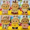 Only Clothes For Labubu First Second Generation Doll Clothing Rabbit Ear Hooded Cute Dark Fashionable Soft Fabric Black White 2