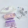 Para Labubu sentado fiesta serie verano dulce hilo falda sombrero conjunto para Labubu v1 v2 accesorios Labubu ropa