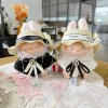17cm Cute Mini Plush Doll’s Clothes Outfit Accessories For Labubu Dolls Clothing Gift Sitting Party Series Hat Jumpsuit T-shirt 2