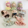 17cm Labubu Doll V1 V2 Black T-Shirt Serviceable Interesting Tortoise Shell Glasses Baby Clothes Hanging Accessories Gifts 3