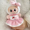 new17cm labubu clothes outfit Plush doll clothes Macaron Cute Clothing DIY Kid Gift Clothes Hair accessories v1 v2 clothes b 2