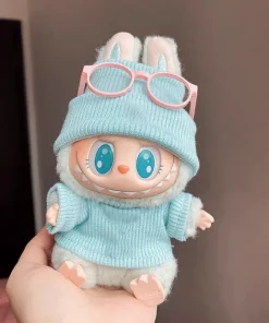 Labubu Ropa Threaded knitted flanged cap pullover knitted T-shirt Doll Accessories Labubu Trendy Clothes