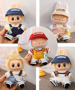 17cm Labubu Doll Outfits Designer Girl Boy Labubu Doll Clothes Fashion Overalls Labubu Accessories Luxury Shoes Glasses Custom