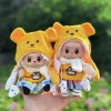 Labubu Dolls, The First And Second Generations Of Vinyl Macarons, Are Dressed Up In Party Clothes To Change Into Baby Dresses 2