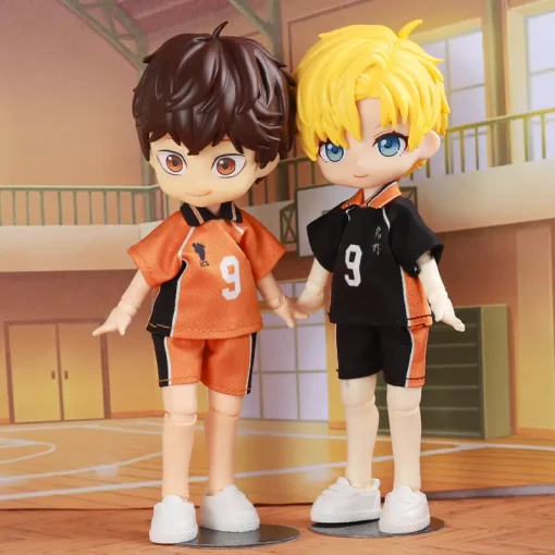 OB11 clothes volleyball teenager Summer T-shirt shorts Outfit 2-Piece Set For 17CM 1/12 Doll Dress Up Outfit Accessories clothes