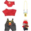 17cm Labubu Cheap Price Baby Clothes Pendant One Or Two Generation Plush Doll Halter Skirt Clothing Set Doll Accessories Gift 3
