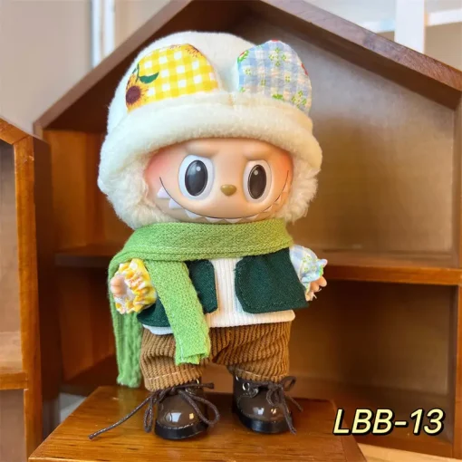 Labubu17cm Labubu Pendant For Kids' Clothes Pendant Doll Costume Decoration Set Doll Costume Children'S Gift Festival Present